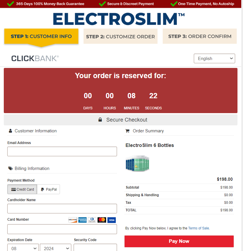ElectroSlim Order form